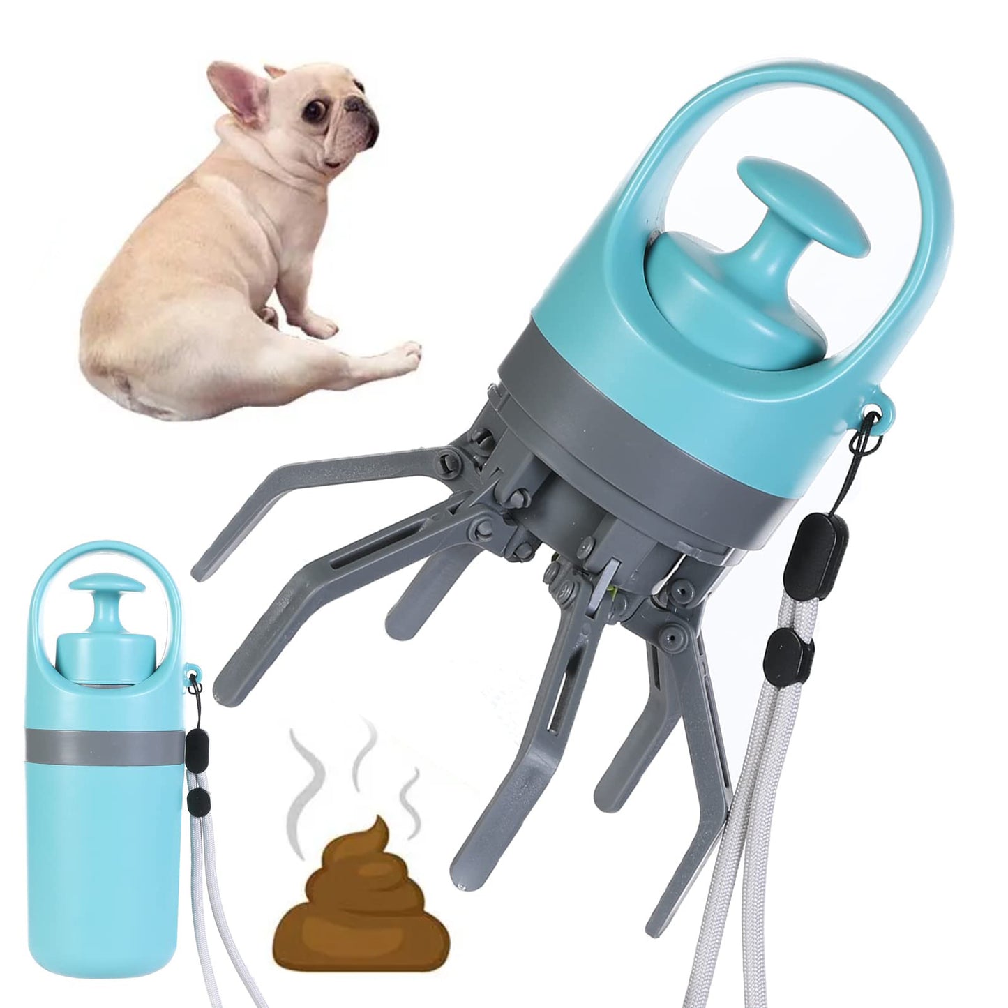 Portable Dog Pooper Scooper with Bag Dispenser & Shovel